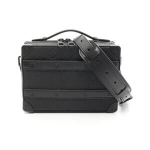 Louis Vuitton Handle Trunk Shoulder Bag Taurillon Leather Black